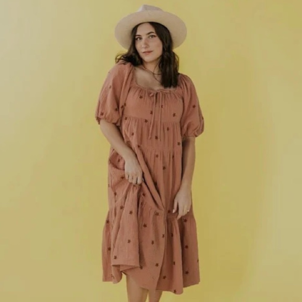 Roolee The Lindsay Dress - Terracotta, Size L